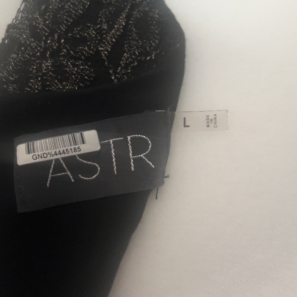 ASTR Black and Gold Lace Dress - Picture 8 of 8